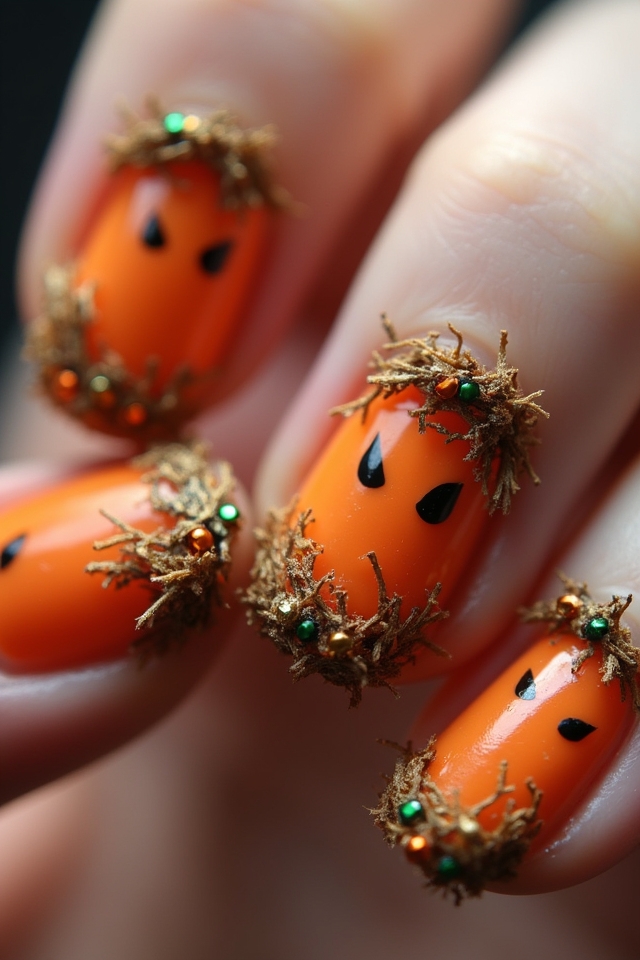 scarecrow themed nail designs