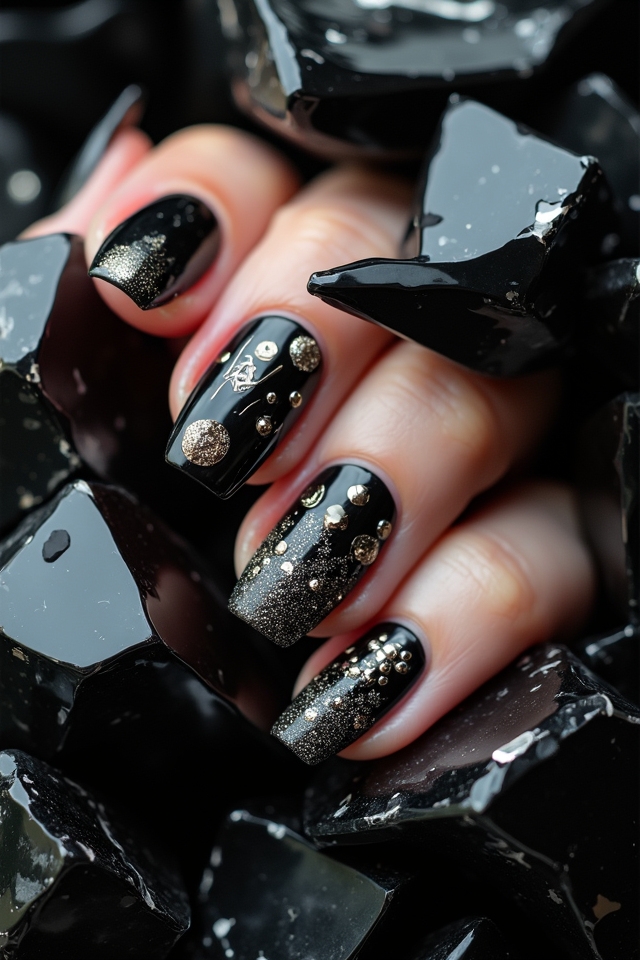 shattered glass nail design