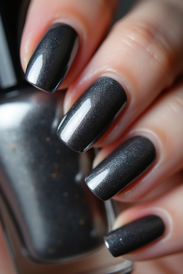 sophisticated glossy metallic shade