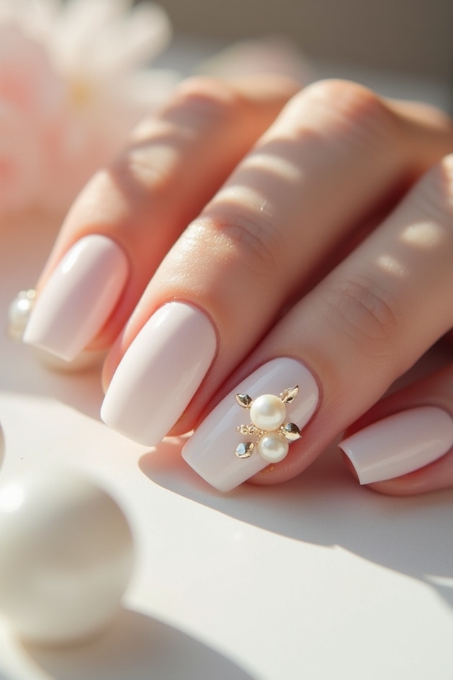 sophisticated soft white nails