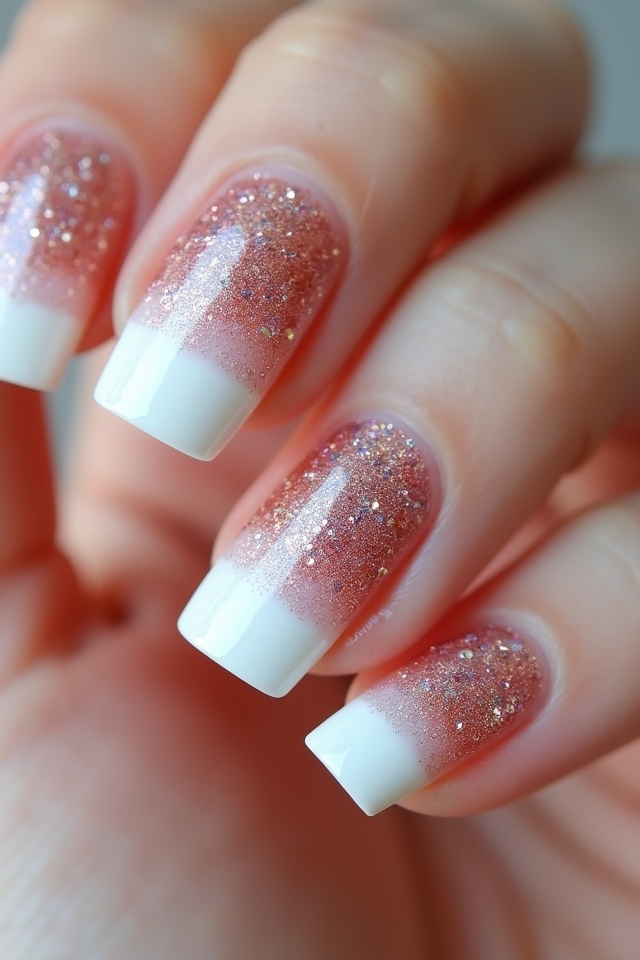 sparkling gradient nail art