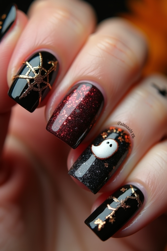 spooky halloween nail designs