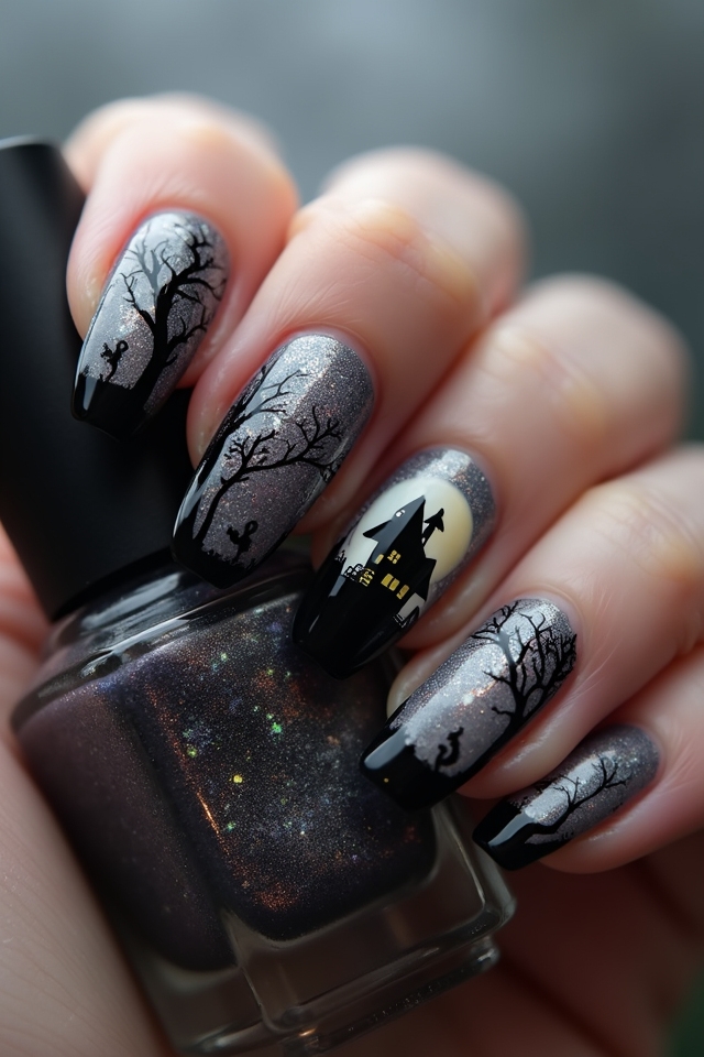 spooky haunted house nails