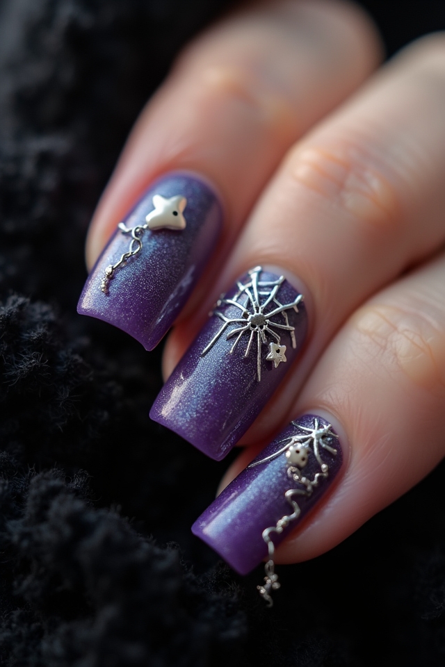 spooky star nail designs