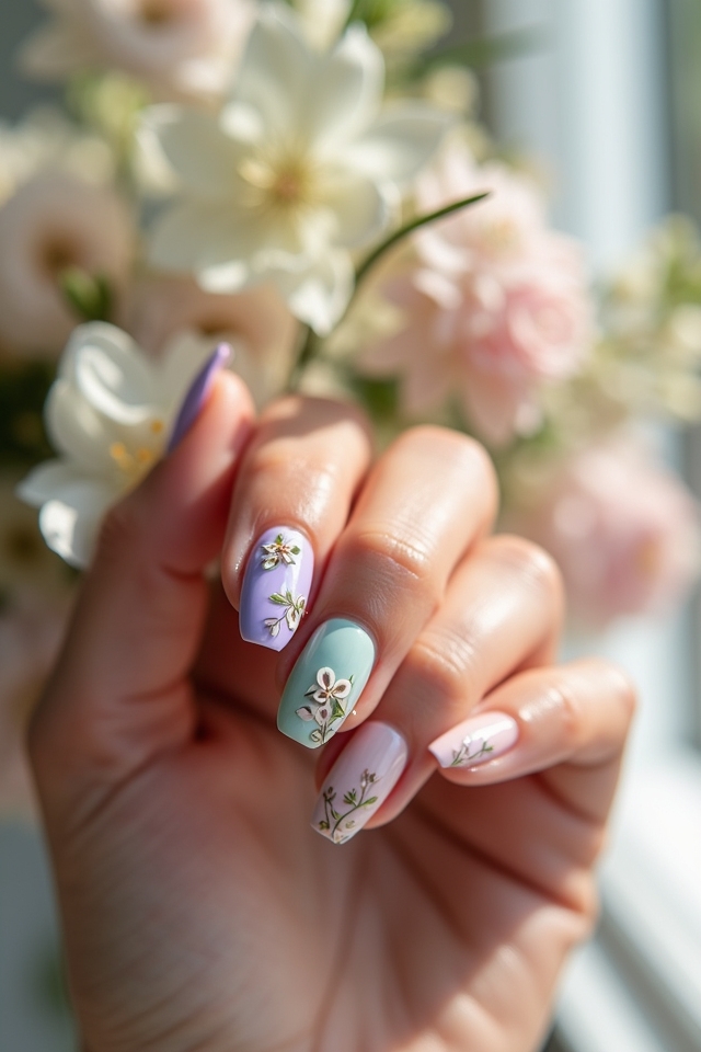 spring floral nail designs