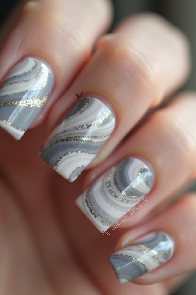 stunning marble nail designs