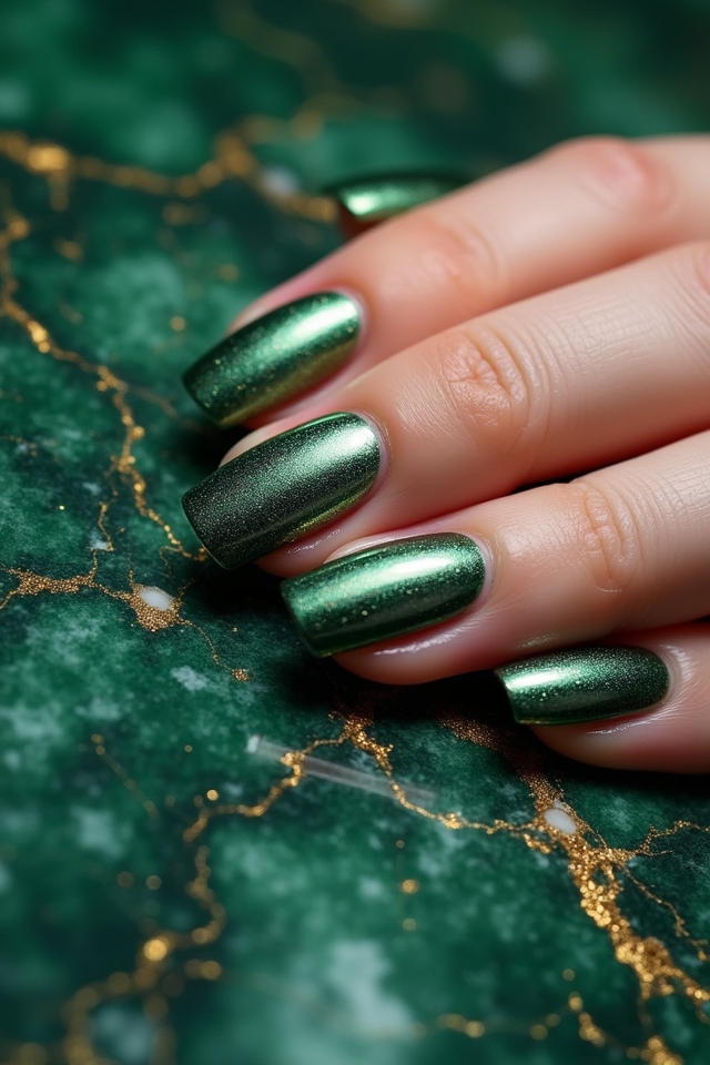 stunning shimmering green marble