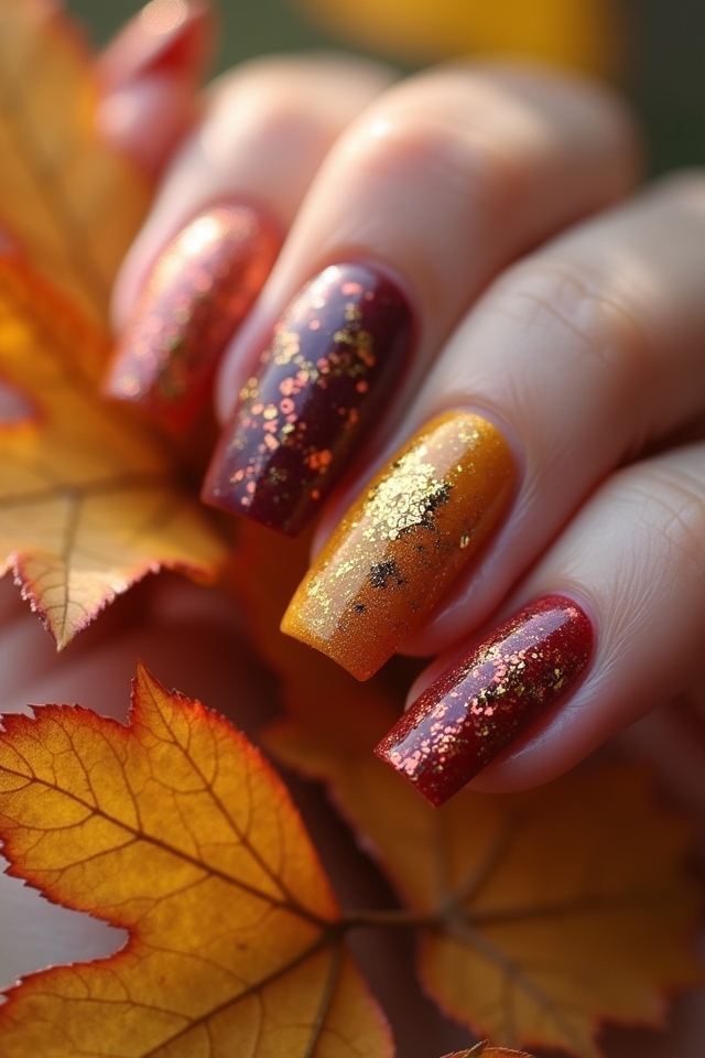 textured foil nail designs
