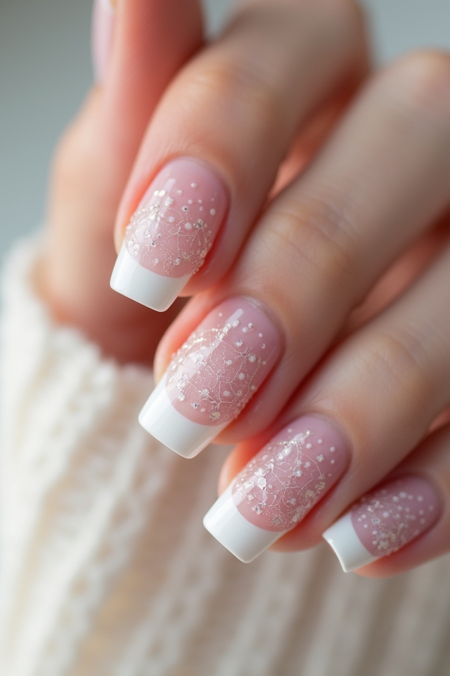 textured french nail designs