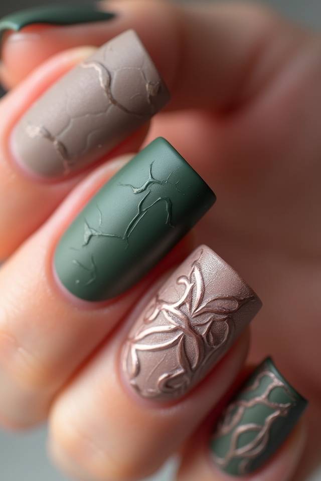 textured matte nail designs