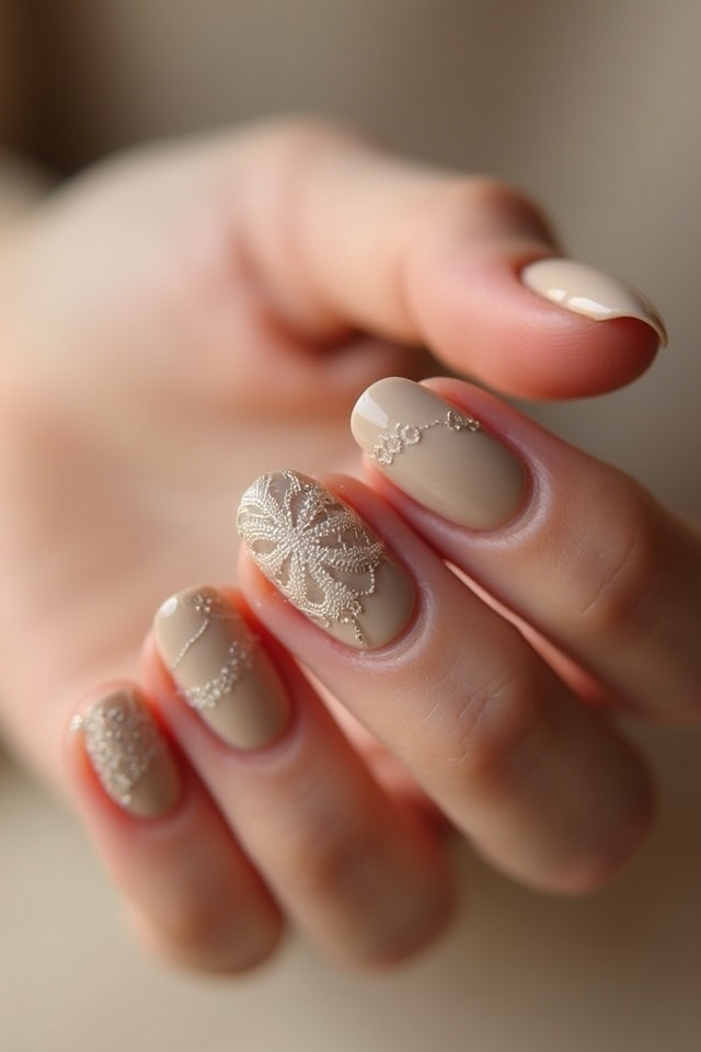 textured nude manicure ideas