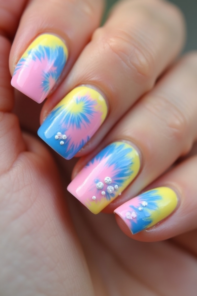 tie dye nail art techniques
