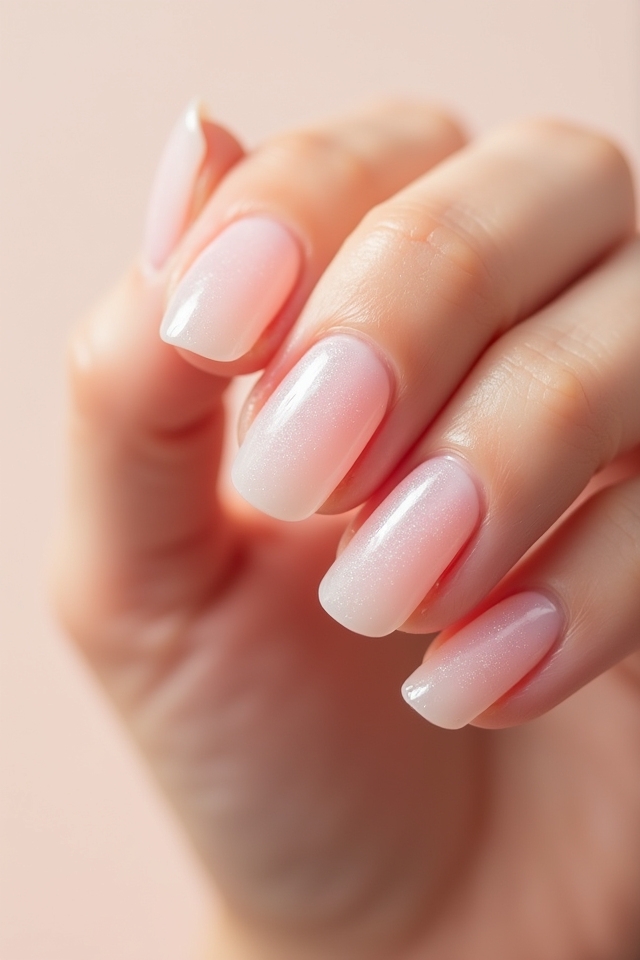 transparent minimalist nail design