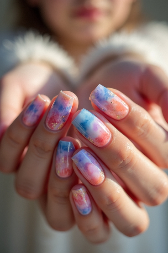 vibrant watercolor nail techniques