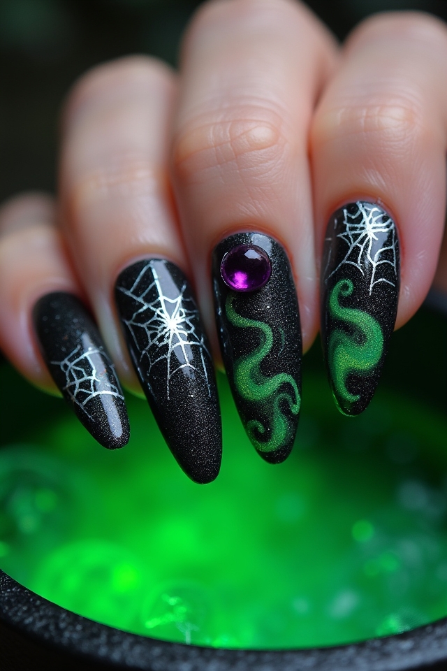 witch s brew nail design