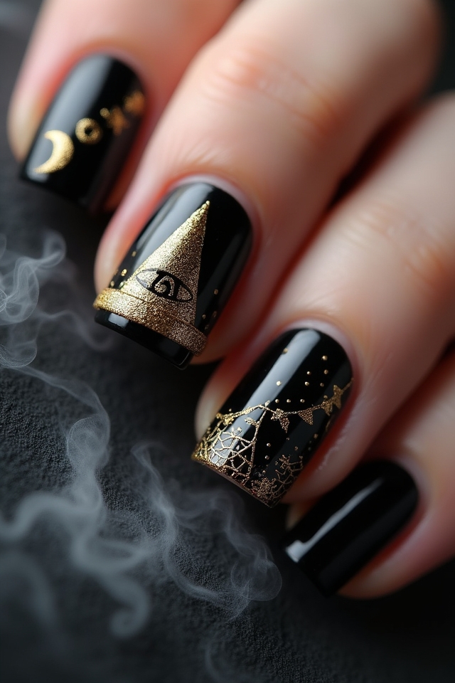 witch s hat nail art