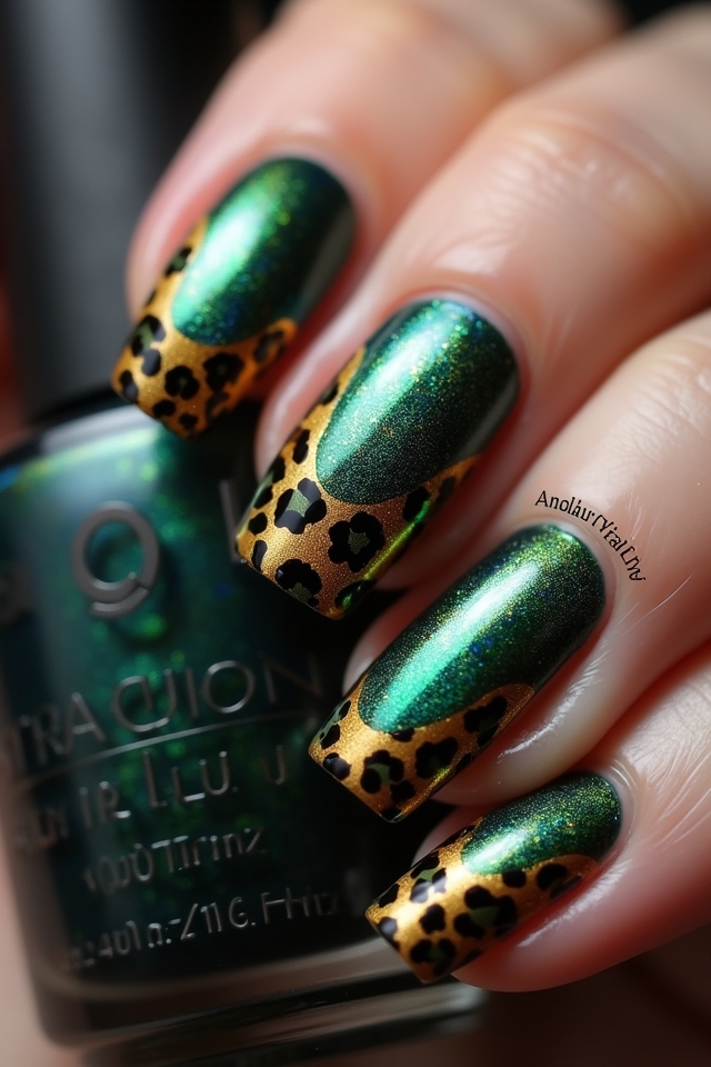 animal print nail design