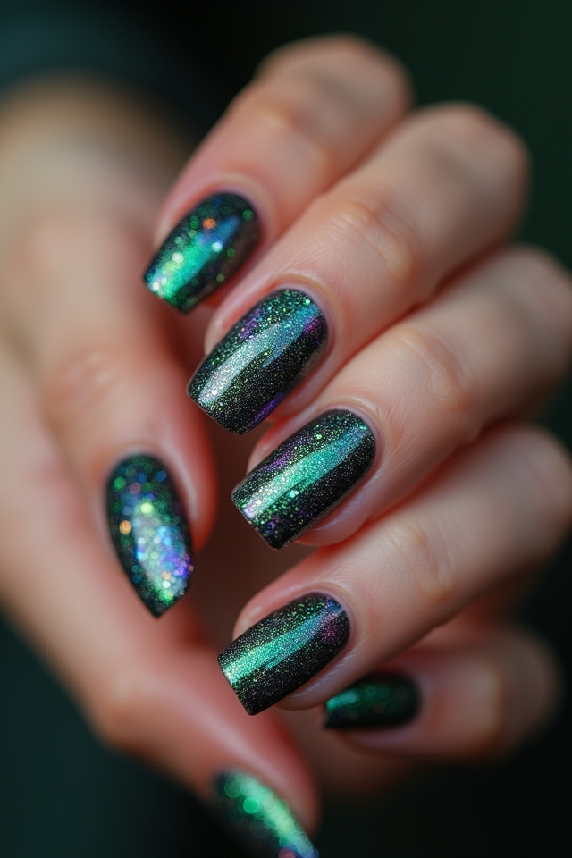 artistic cat eye nails