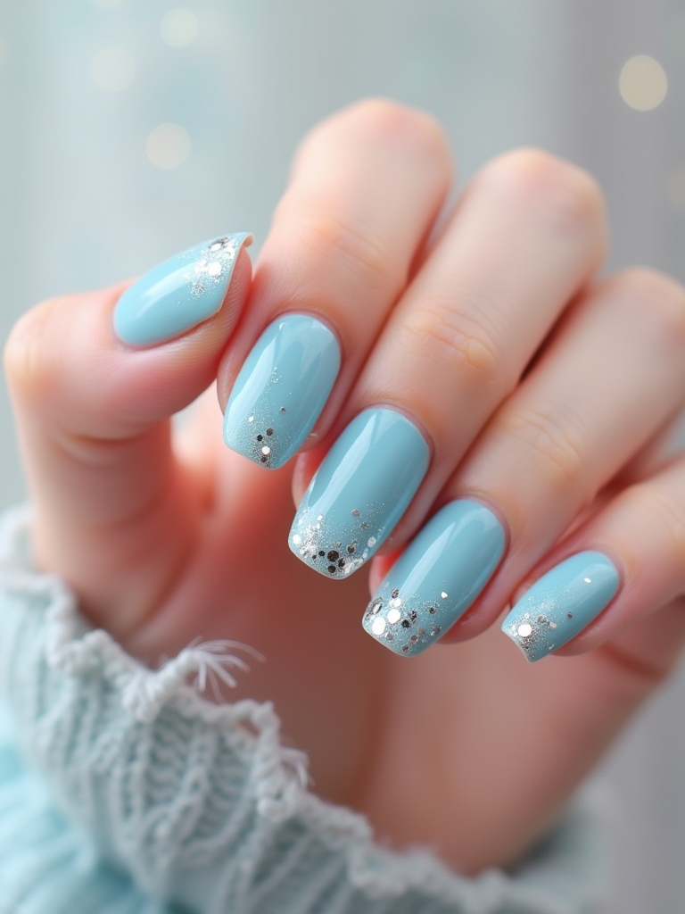 baby blue silver accents