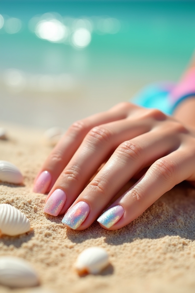 beach inspired nail designs