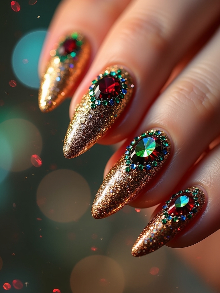 bold abstract nail art