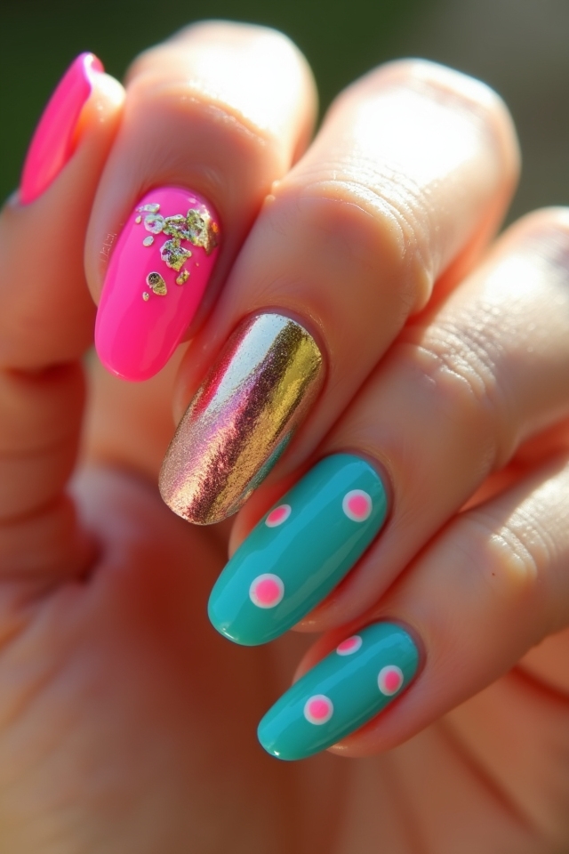 bold and vibrant nails