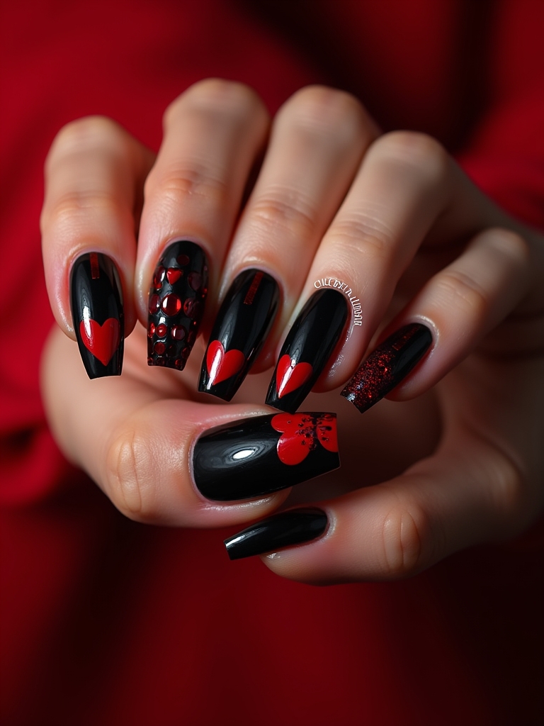 bold black and red