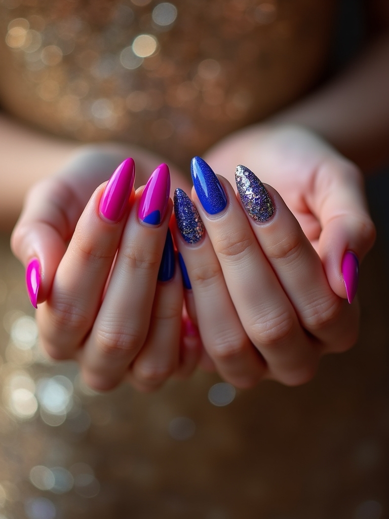 bold color combinations nails