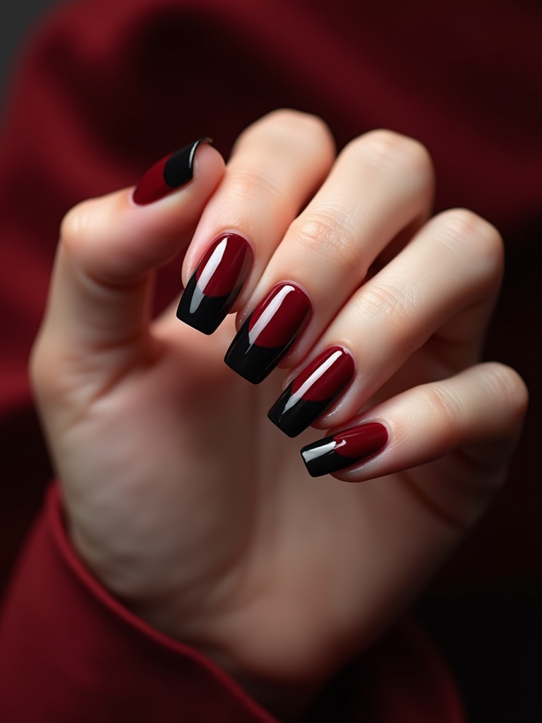 bold dark red tips