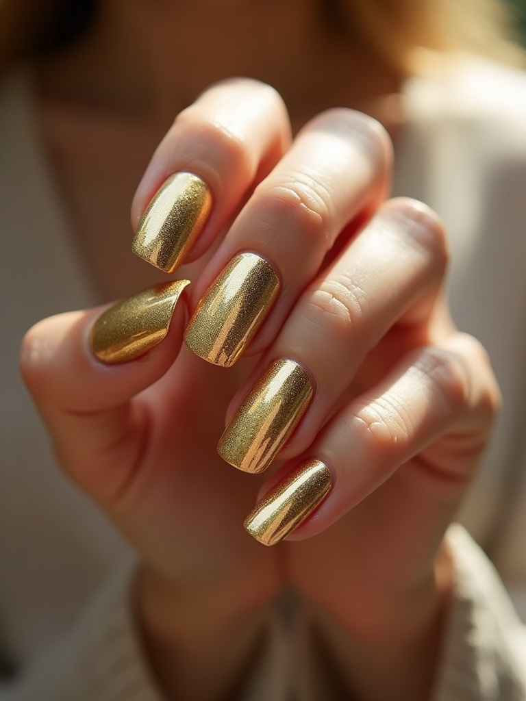 bold gold nail techniques
