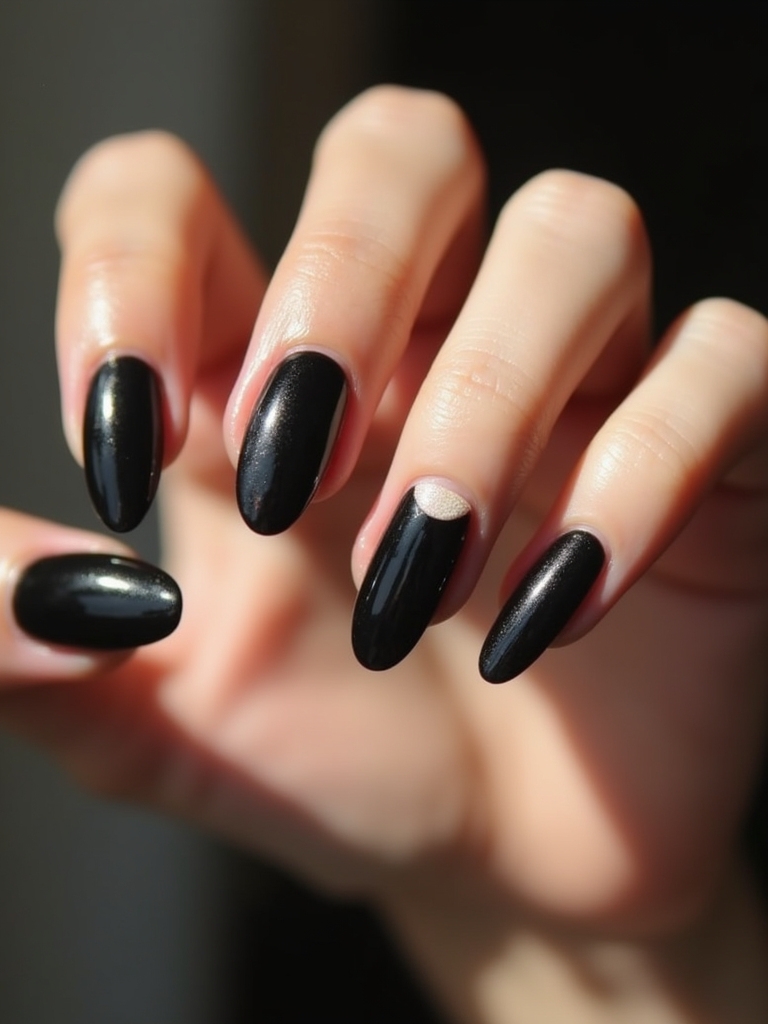 bold half moon manicure styles