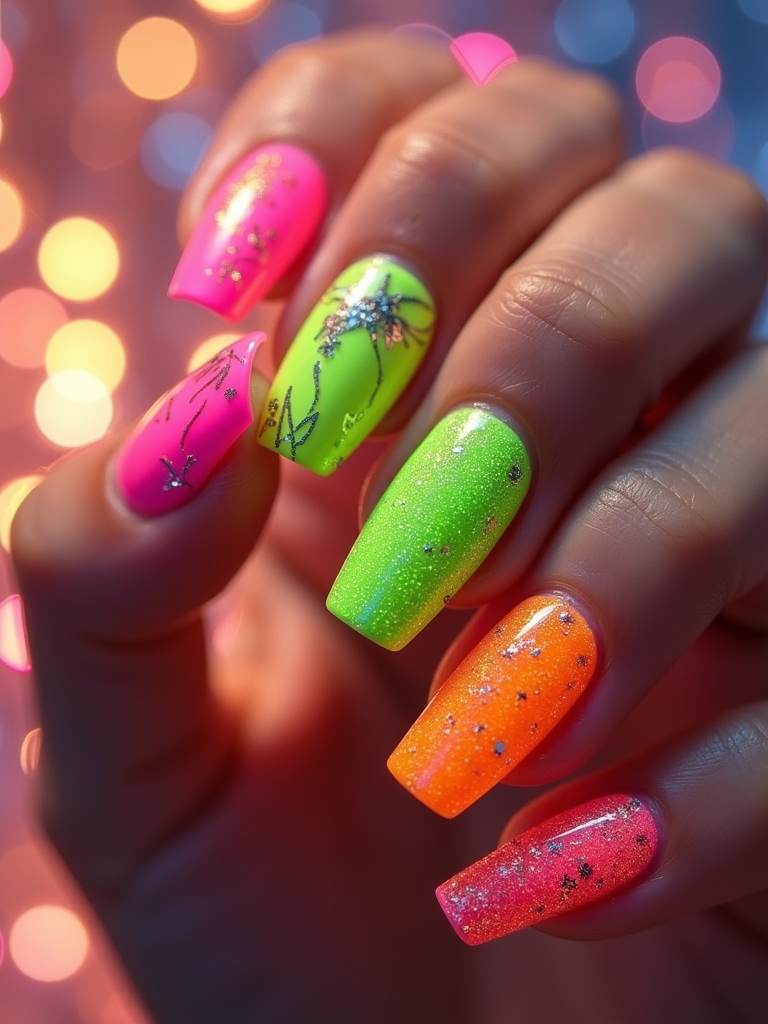 bold neon color block