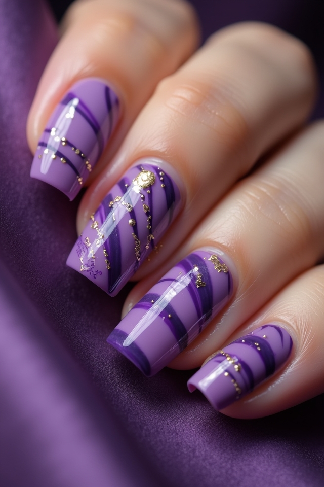 bold purple nail art