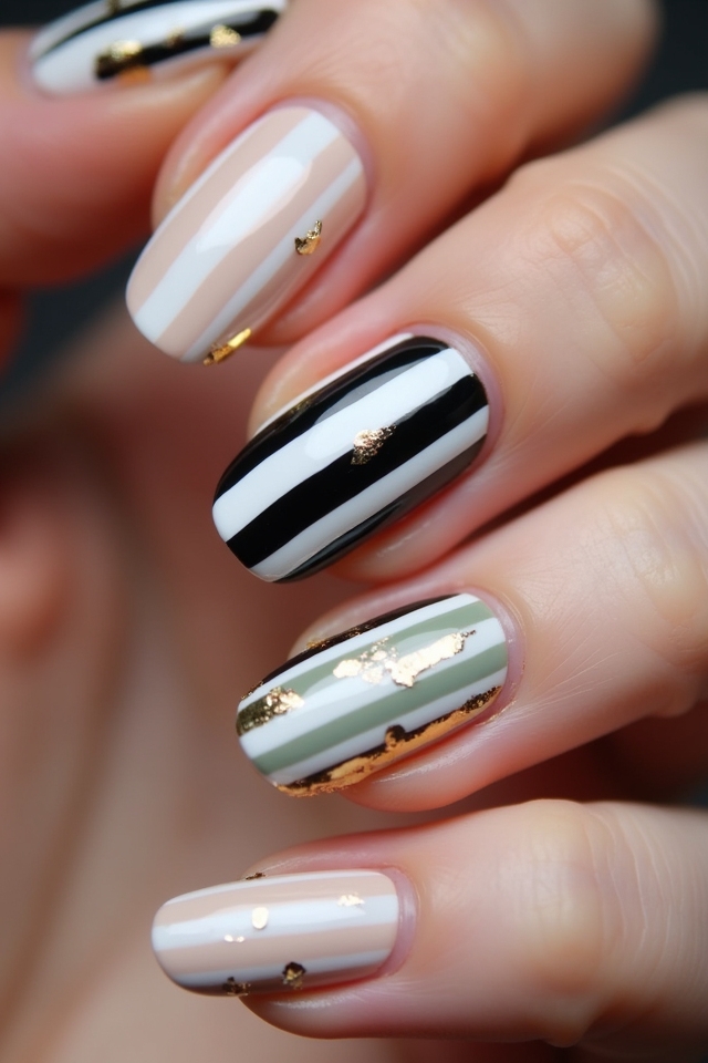bold striped manicure ideas