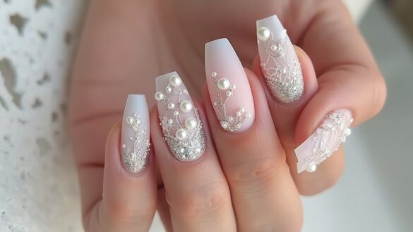 bridal nail design ideas