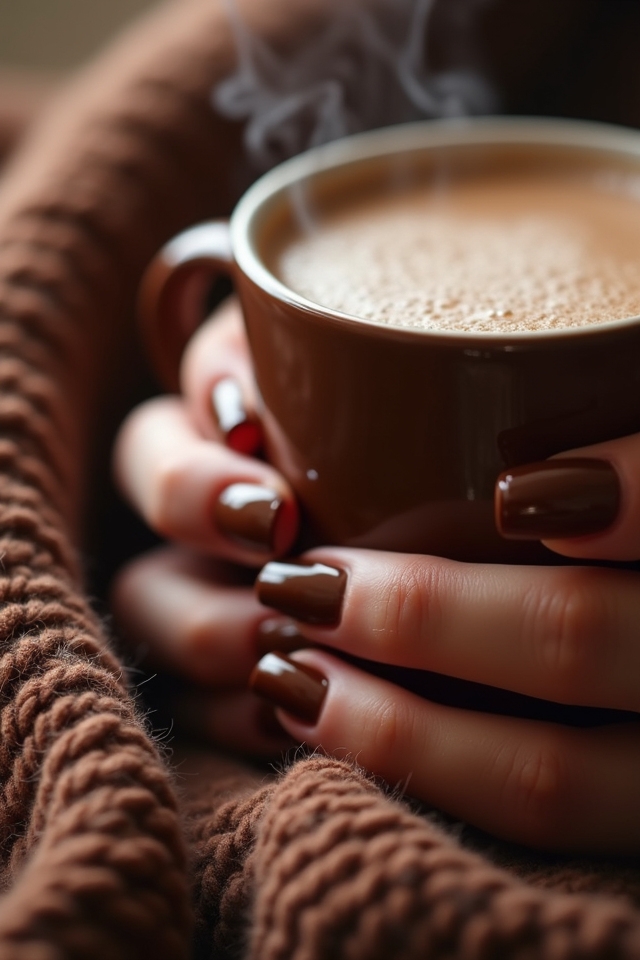 brown ombre nail ideas