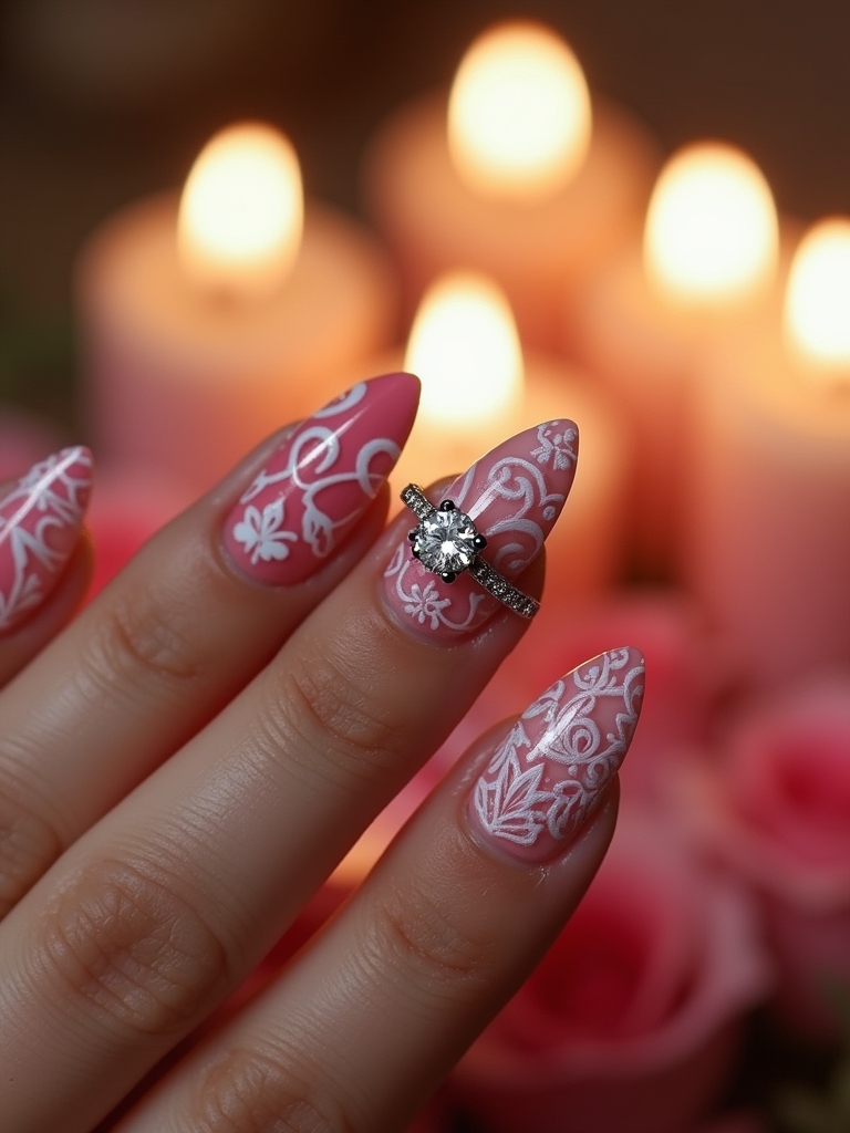 charming lace nail art
