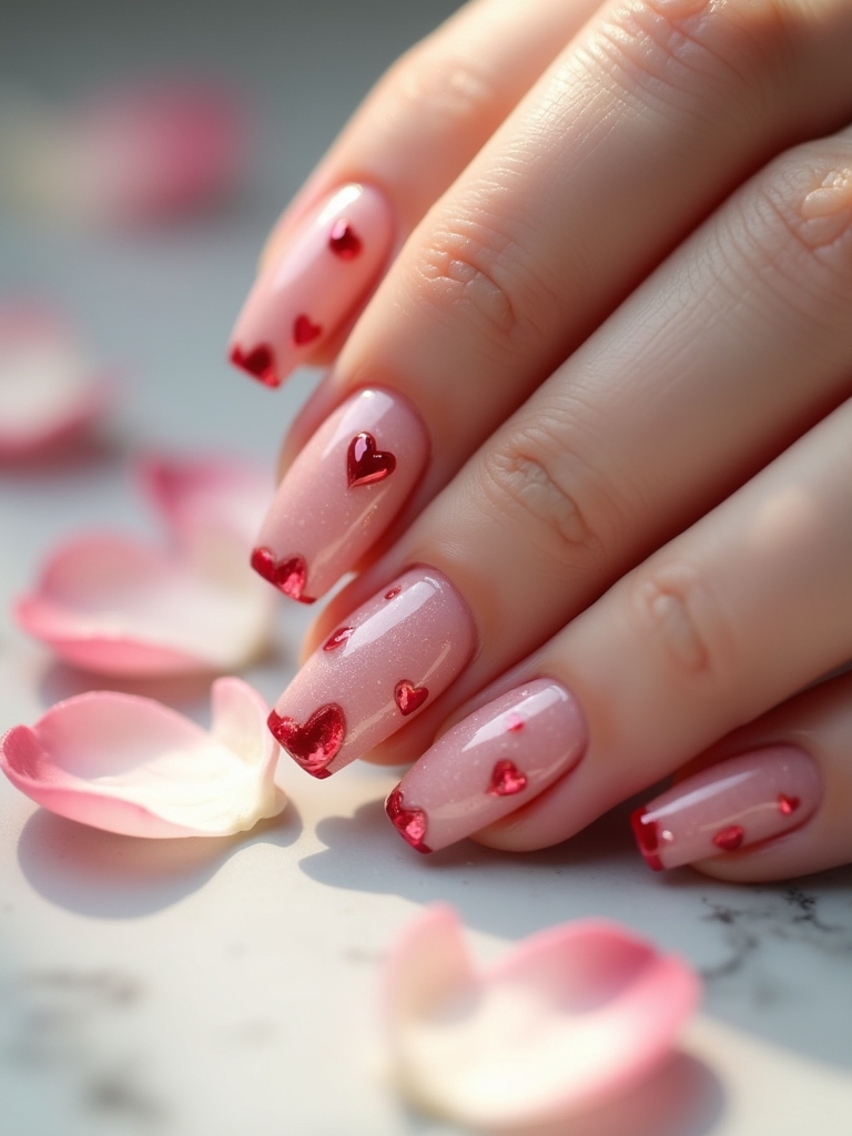 charming romantic heart accents