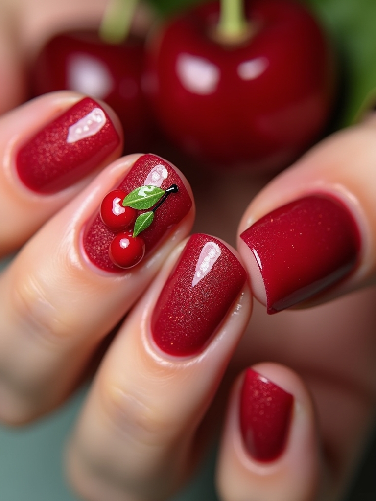 cherry fruit slice nails
