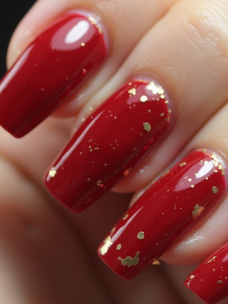 cherry gold foil elegance