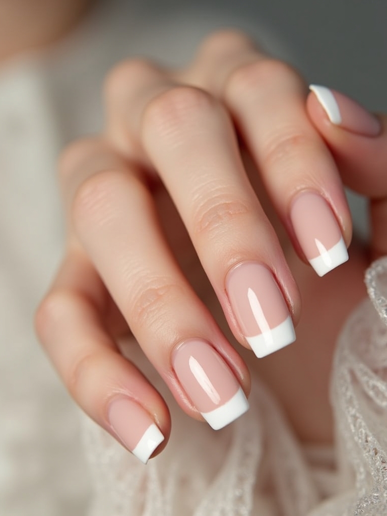 chic french milky manicure