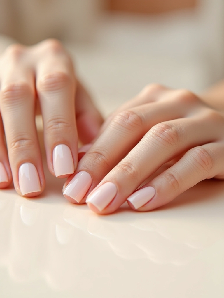 chic minimalist milky nails