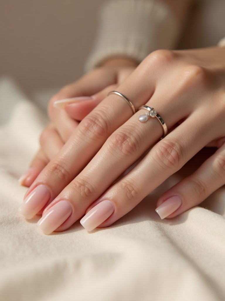 chic minimalist nude ombre