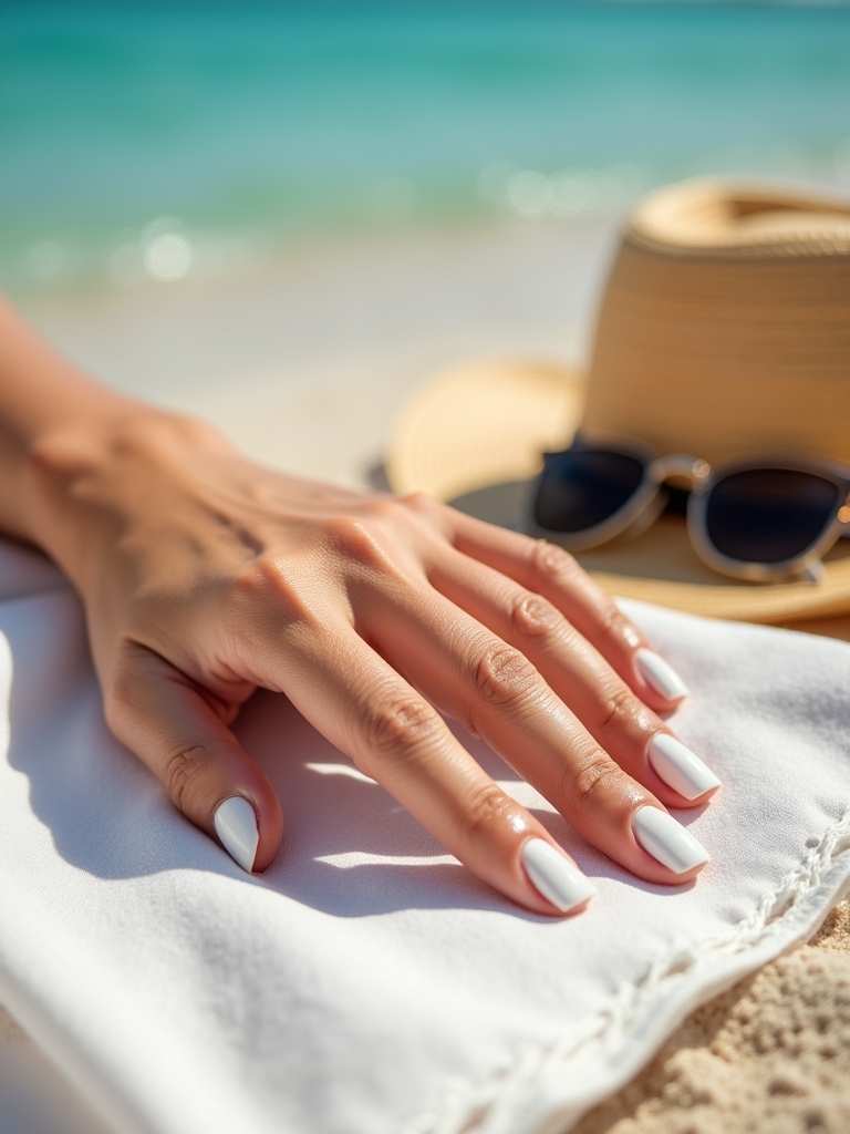 chic minimalist white tips