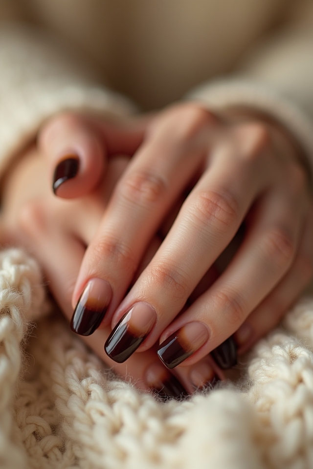 chic ombre brown beige blend