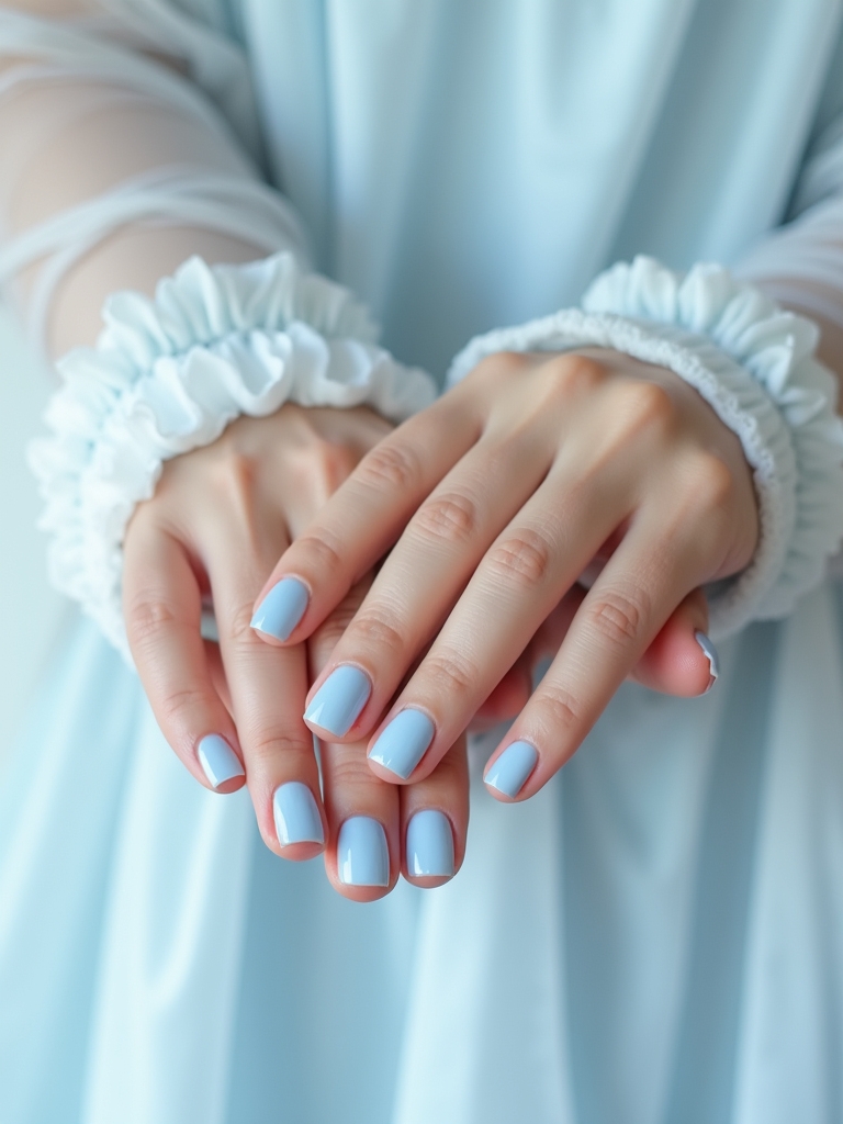 chic soft blue stripes