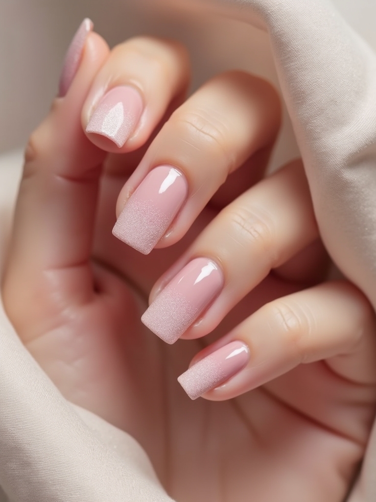 chic soft blush ombre