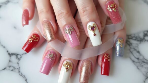 chic square nail designs