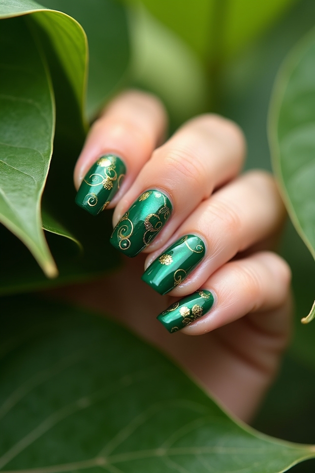 classic green gold elegance