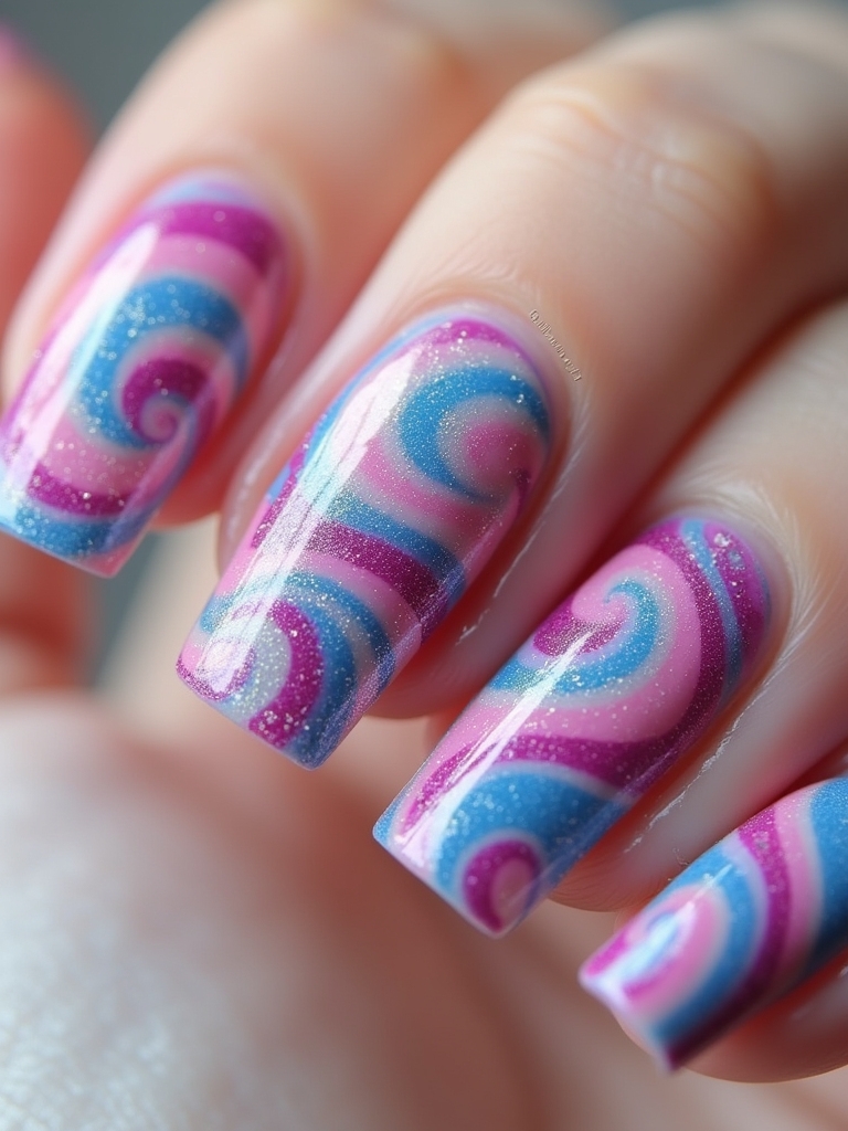 colorful abstract nail designs
